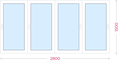 Размеры лоджии 2800