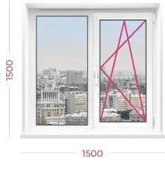 Двухстворчатое окно Blitz